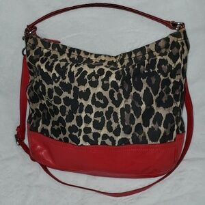 Coach Parker Ocelot Print Hobo Bag F23266 (As Is - Needs Cleaning)